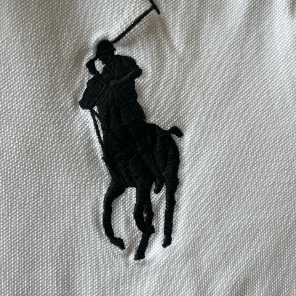 Polo Ralph Lauren Custom Slim Fit Big Pony Mesh Polo Shirt|White/Black, L - Picture 10 of 13